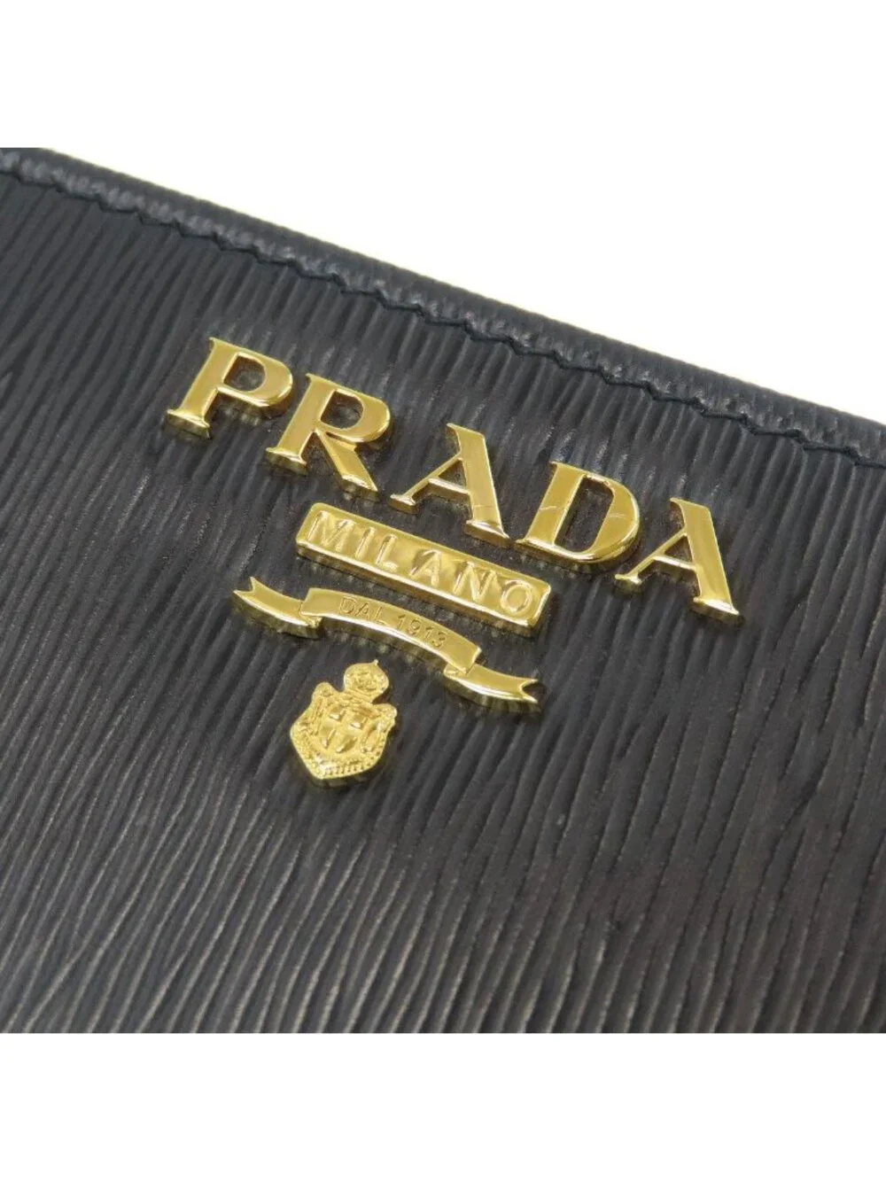 Prada Logo Bifold Wallet with Coin Pocket Saffiano